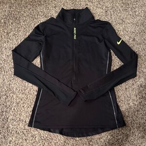 Nike Pro Black Long Sleeve Quarter zip